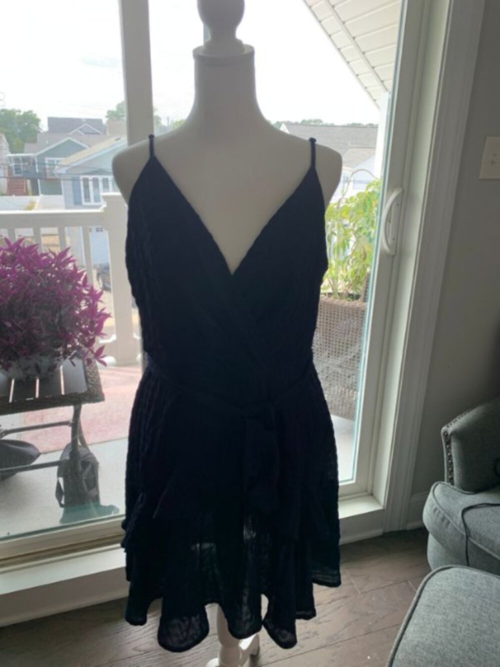 Trixxi Francesca Small Dark Blue Adjustable Spaghetti Strap Dress size XXL